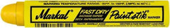 Markal - Yellow Paint Marker - Round Crayon Tip, Alcohol Base Ink - Exact Industrial Supply