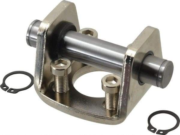 SMC PNEUMATICS - Air Cylinder Double Clevis - For 2" Air Cylinders, Use with NCGD - Exact Industrial Supply