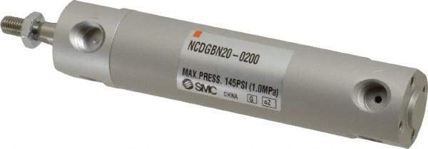 SMC PNEUMATICS - 3/4" Bore Double Acting Air Cylinder - 1/8 Port, 1/4-28 Rod Thread, 140 Max psi, 40 to 140°F - Exact Industrial Supply
