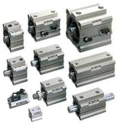 SMC PNEUMATICS - Air Cylinder Double Clevis - For 1" Air Cylinders, Use with NCQ2 Air Cylinders - Exact Industrial Supply