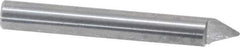 Onsrud - 60° Incl Angle, 1/4" Shank Diam, 2" OAL, 0.04" Cut Diam, Conical Engraving Cutter - 1/2" LOC, 0.04" Tip Diam, 1 Flute, Right Hand Cut, Solid Carbide, Uncoated - Exact Industrial Supply