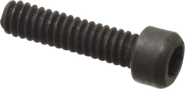 Value Collection - #0-80 UNF Hex Socket Drive, Socket Cap Screw - Alloy Steel, Black Oxide Finish, Fully Threaded, 1/4" Length Under Head - Exact Industrial Supply