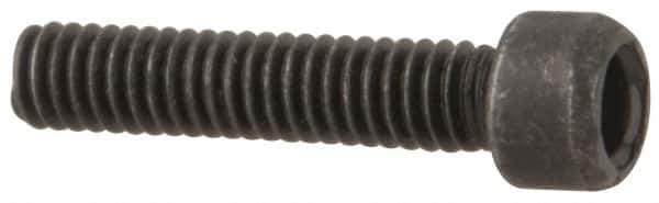 Value Collection - #1-72 UNF Hex Socket Drive, Socket Cap Screw - Alloy Steel, Black Oxide Finish, Fully Threaded, 3/8" Length Under Head - Exact Industrial Supply