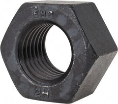 Value Collection - 1-3/8 - 6 UNC Steel Right Hand Heavy Hex Nut - 2-3/16" Across Flats, 1-11/32" High, Uncoated, 2B Class of Fit - Exact Industrial Supply
