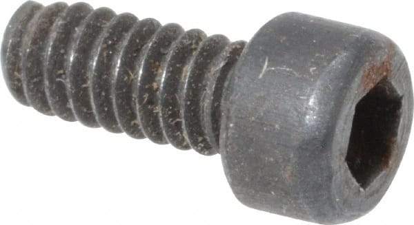 Value Collection - #3-48 UNC Hex Socket Drive, Socket Cap Screw - Alloy Steel, Black Oxide Finish, Fully Threaded, 1/4" Length Under Head - Exact Industrial Supply