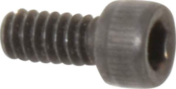 Value Collection - #4-40 UNC Hex Socket Drive, Socket Cap Screw - Alloy Steel, Black Oxide Finish, Fully Threaded, 1/4" Length Under Head - Exact Industrial Supply