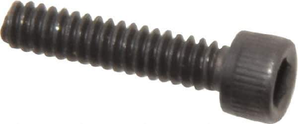 Value Collection - #4-40 UNC Hex Socket Drive, Socket Cap Screw - Alloy Steel, Black Oxide Finish, Fully Threaded, 1/2" Length Under Head - Exact Industrial Supply