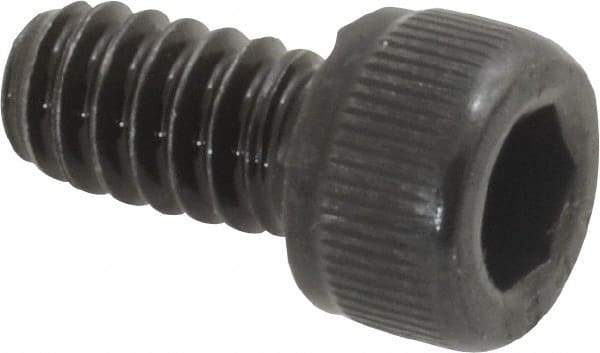 Value Collection - #10-24 UNC Hex Socket Drive, Socket Cap Screw - Alloy Steel, Black Oxide Finish, Fully Threaded, 3/8" Length Under Head - Exact Industrial Supply