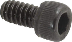 Value Collection - #10-24 UNC Hex Socket Drive, Socket Cap Screw - Alloy Steel, Black Oxide Finish, Fully Threaded, 3/8" Length Under Head - Exact Industrial Supply
