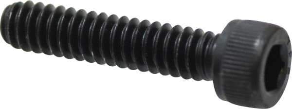 Value Collection - #10-24 UNC Hex Socket Drive, Socket Cap Screw - Alloy Steel, Black Oxide Finish, Fully Threaded, 7/8" Length Under Head - Exact Industrial Supply