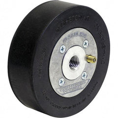 Dynabrade - 5" Wheel OD, 1-1/2" Wheel Width, 4,500 RPM, Aluminum, Pneumatic Wheel with Hub - 15-1/2" Long x 1-1/2" Wide, 5/8" Wheel Arbor Hole, For Use with 13214 & 13523 Dynastraight Air-Powered Abrasive Finishing Tools - Exact Industrial Supply