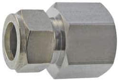 Parker - 3/4" OD, Stainless Steel Female Connector - -425 to 1,200°F, 1-3/8" Hex, Comp x FNPT Ends - Exact Industrial Supply