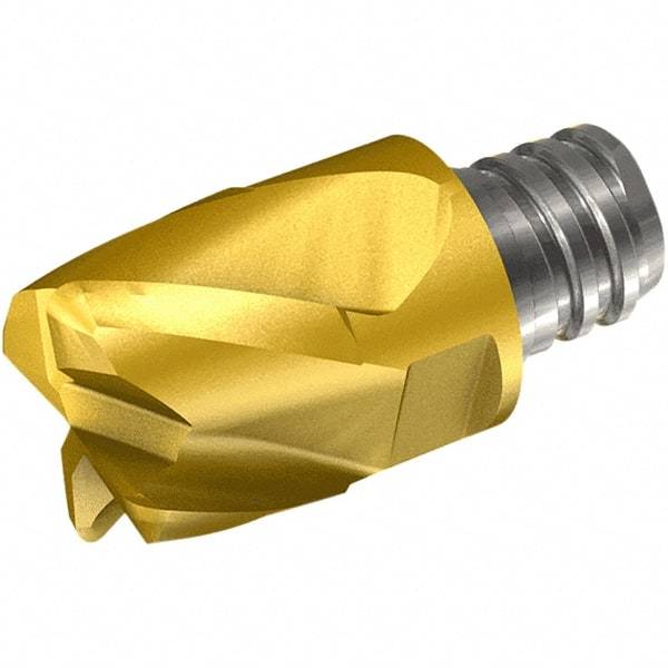 Iscar - MM ERS Grade IC908 Carbide End Milling Tip Insert - TiAlN Finish, 6 Flutes, 25mm Cutting Diam, 22mm Depth of Cut, 37mm Extension, 45° Helix - Exact Industrial Supply