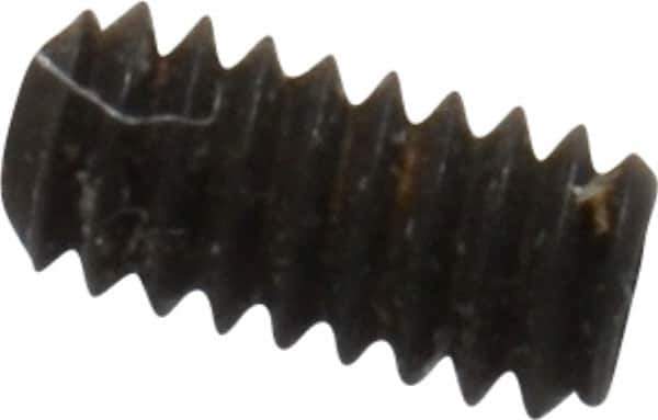Value Collection - #0-80 UNF, 1/8" OAL, Cup Point Set Screw - Grade 8 Alloy Steel, 0.028" Key - Exact Industrial Supply