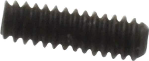 Value Collection - #0-80 UNF, 3/16" OAL, Cup Point Set Screw - Grade 8 Alloy Steel, 0.028" Key - Exact Industrial Supply