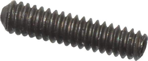 Value Collection - #0-80 UNF, 1/4" OAL, Cup Point Set Screw - Grade 8 Alloy Steel, 0.028" Key - Exact Industrial Supply