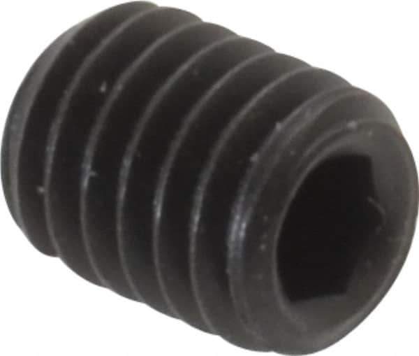 Value Collection - #10-32 UNF, 1/4" OAL, Cup Point Set Screw - Grade 8 Alloy Steel, 3/32" Key - Exact Industrial Supply