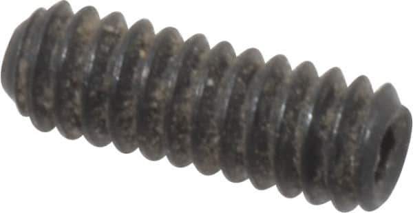 Value Collection - #2-56 UNC, 1/4" OAL, Cup Point Set Screw - Grade 8 Alloy Steel, 0.035" Key - Exact Industrial Supply