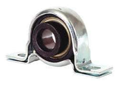 Value Collection - 7/8" ID, 4.5937" OAL x 2-5/8" OAH Pillow Block - 1,740 Lb Static Cap, 3,100 Lb Dyn Cap, 3-3/4" Btw Mnt Hole Ctrs, 1-5/16" Base-to-Ctr Ht, Stamped Steel Rubber Mount - Exact Industrial Supply