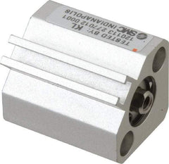 SMC PNEUMATICS - 3/16" Stroke x 1/2" Bore Double Acting Air Cylinder - 10-32 Port, 8-32 Rod Thread, 145 Max psi, 15 to 160°F - Exact Industrial Supply