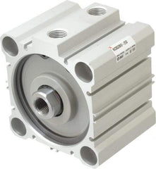 SMC PNEUMATICS - 1" Stroke x 3-1/4" Bore Double Acting Air Cylinder - 3/8 Port, 5/8-18 Rod Thread, 145 Max psi, 15 to 160°F - Exact Industrial Supply
