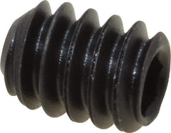 Value Collection - #10-24 UNC, 1/4" OAL, Cup Point Set Screw - Grade 8 Alloy Steel, 3/32" Key - Exact Industrial Supply