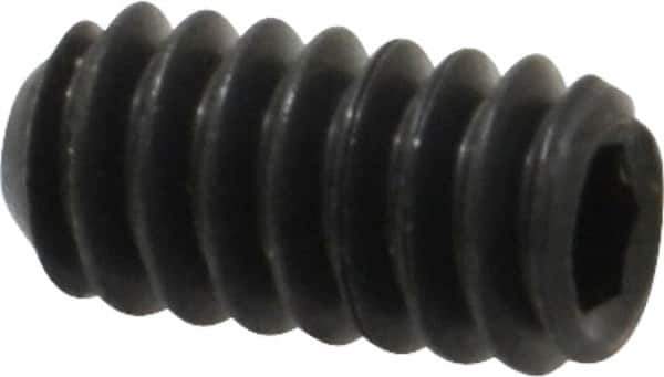Value Collection - #10-24 UNC, 3/8" OAL, Cup Point Set Screw - Grade 8 Alloy Steel, 3/32" Key - Exact Industrial Supply