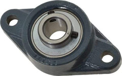 Value Collection - 3/4" ID, 2-3/8" OAW x 4-7/16" OAL x 2-3/8" OAH 2-Bolt High Temperature Flange Bearing - 1,650 Lb Static Cap, 2,830 Lb Dyn Cap, 3.531" Btw Mnt Hole Ctrs, 19/32" Base-to-Ctr Ht, Cast Iron - Exact Industrial Supply