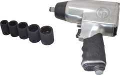 Chicago Pneumatic - 1/2" Drive, 8,400 RPM, 200 Ft/Lb Torque Impact Wrench Set - Pistol Grip Handle, 1,020 IPM, 12 CFM, 90 psi, 1/4" NPTF Inlet - Exact Industrial Supply