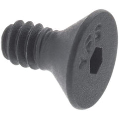 Made in USA - 1/2-13 UNC Hex Socket Drive, 82° Flat Screw - Alloy Steel, Black Oxide Finish, Fully Threaded, 2-1/4" OAL - Exact Industrial Supply