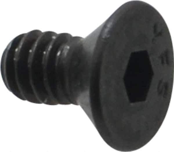 Value Collection - #10-24 UNC Hex Socket Drive, 82° Flat Screw - Alloy Steel, Black Oxide Finish, Fully Threaded, 3/8" OAL - Exact Industrial Supply