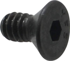 Value Collection - #10-24 UNC Hex Socket Drive, 82° Flat Screw - Alloy Steel, Black Oxide Finish, Fully Threaded, 3/8" OAL - Exact Industrial Supply