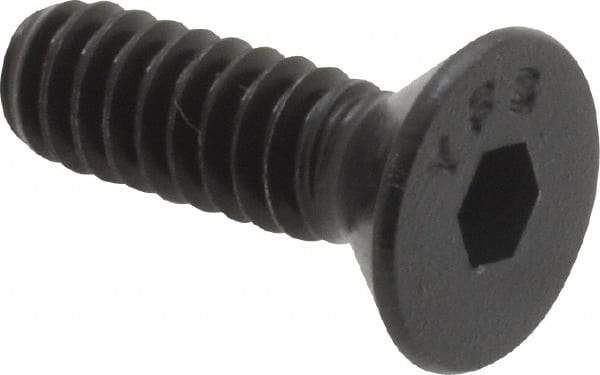 Value Collection - #10-24 UNC Hex Socket Drive, 82° Flat Screw - Alloy Steel, Black Oxide Finish, Fully Threaded, 5/8" OAL - Exact Industrial Supply