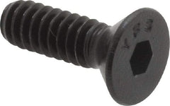 Value Collection - #10-24 UNC Hex Socket Drive, 82° Flat Screw - Alloy Steel, Black Oxide Finish, Fully Threaded, 5/8" OAL - Exact Industrial Supply