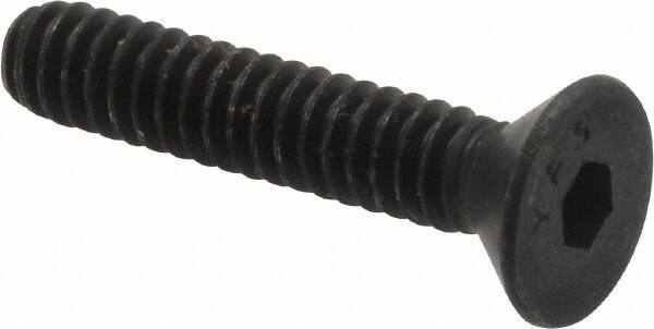 Value Collection - #10-24 UNC Hex Socket Drive, 82° Flat Screw - Alloy Steel, Black Oxide Finish, Fully Threaded, 1" OAL - Exact Industrial Supply