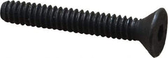 Value Collection - #10-24 UNC Hex Socket Drive, 82° Flat Screw - Alloy Steel, Black Oxide Finish, Fully Threaded, 1-1/4" OAL - Exact Industrial Supply