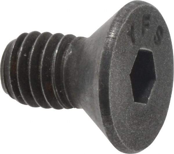 Value Collection - #10-32 UNF Hex Socket Drive, 82° Flat Screw - Alloy Steel, Black Oxide Finish, Fully Threaded, 3/8" OAL - Exact Industrial Supply