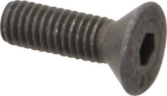 Value Collection - #10-32 UNF Hex Socket Drive, 82° Flat Screw - Alloy Steel, Black Oxide Finish, Fully Threaded, 5/8" OAL - Exact Industrial Supply