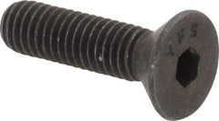 Value Collection - #10-32 UNF Hex Socket Drive, 82° Flat Screw - Alloy Steel, Black Oxide Finish, Fully Threaded, 3/4" OAL - Exact Industrial Supply