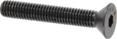 Value Collection - #10-32 UNF Hex Socket Drive, 82° Flat Screw - Alloy Steel, Black Oxide Finish, Fully Threaded, 1-1/4" OAL - Exact Industrial Supply