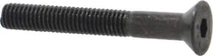 Value Collection - #10-32 UNF Hex Socket Drive, 82° Flat Screw - Alloy Steel, Black Oxide Finish, Partially Threaded, 1-1/2" OAL - Exact Industrial Supply