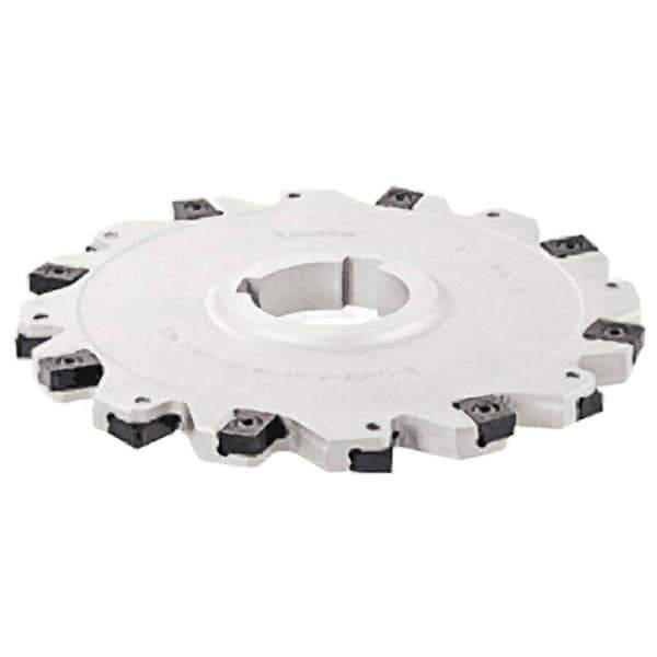 Iscar - Arbor Hole Connection, 1.06" Depth of Cut, 4" Cutter Diam, 1-1/4" Hole Diam, 5 Tooth Indexable Slotting Cutter - SDN-LN12 Toolholder, LNET Insert - Exact Industrial Supply