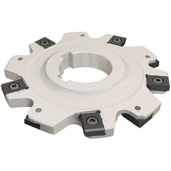 Iscar - Arbor Hole Connection, 0.6693" Depth of Cut, 80mm Cutter Diam, 1-1/16" Hole Diam, 8 Tooth Indexable Slotting Cutter - SDN-LN12 Toolholder, LNET Insert - Exact Industrial Supply