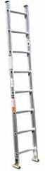 Made in USA - 14' High, Type IA Rating, Aluminum Extension Ladder - Exact Industrial Supply