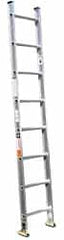 Made in USA - 8' High, Type IA Rating, Aluminum Extension Ladder - Exact Industrial Supply