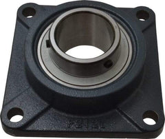 Value Collection - 2-7/16" ID, 6-7/8" OAW x 6-7/8" OAL x 6-7/8" OAH 4-Bolt High Temperature Flange Bearing - 7,970 Lb Static Cap, 11,550 Lb Dyn Cap, 5-5/8" Btw Mnt Hole Ctrs, 1-9/64" Base-to-Ctr Ht, Cast Iron - Exact Industrial Supply