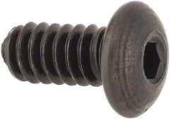 Value Collection - #4-40 UNC Hex Socket Drive, Button Screw - Alloy Steel, Black Oxide Finish, Fully Threaded, 1/4" Length Under Head - Exact Industrial Supply