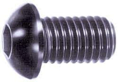 Value Collection - #2-56 UNC Hex Socket Drive, Button Screw - Alloy Steel, Black Oxide Finish, Fully Threaded, 5/8" Length Under Head - Exact Industrial Supply