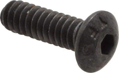 Value Collection - #4-40 UNC Hex Socket Drive, Button Screw - Alloy Steel, Black Oxide Finish, Fully Threaded, 3/8" Length Under Head - Exact Industrial Supply