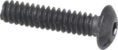 Value Collection - #4-40 UNC Hex Socket Drive, Button Screw - Alloy Steel, Black Oxide Finish, Fully Threaded, 1/2" Length Under Head - Exact Industrial Supply